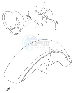 GZ250 (E1) drawing HEADLAMP HOUSING (MODEL X)