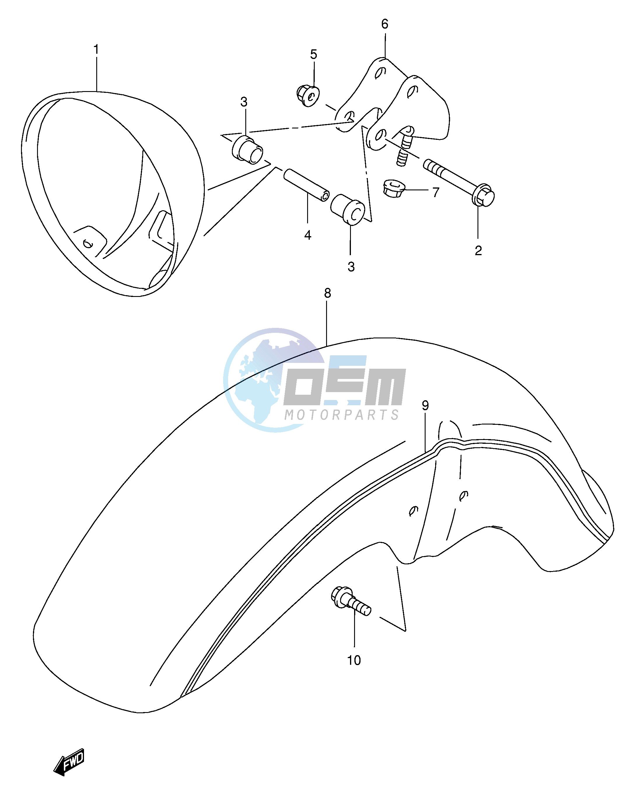 HEADLAMP HOUSING (MODEL X)