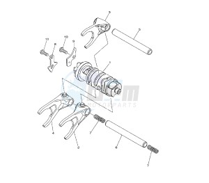 XTZ SUPER TENERE 1200 drawing SHIFT CAM AND FORK