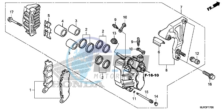 REAR BRAKE CALIPER