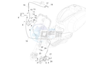 PRIMAVERA 125 4T 3V IGET IE ABS-NOABS E2-E4 (APAC) drawing Brakes pipes - Calipers (ABS)