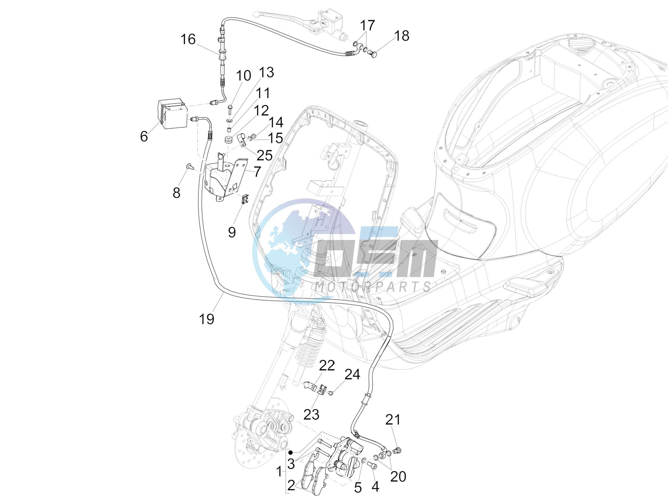 Brakes pipes - Calipers (ABS)