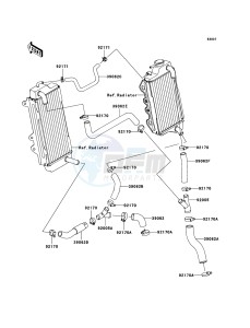 KX450F KX450EBF EU drawing Water Pipe