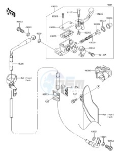 KX85 KX85CFF EU drawing Front Master Cylinder