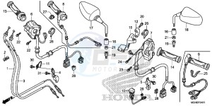 VFR1200XDE CrossTourer - VFR1200X Dual Clutch 2ED - (2ED) drawing SWITCH/CABLE/MIRROR (VFR1200XD/XDA/XDL/XDS)