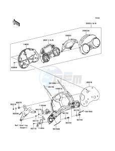 1400GTR_ABS ZG1400CEF FR GB XX (EU ME A(FRICA) drawing Meter(s)