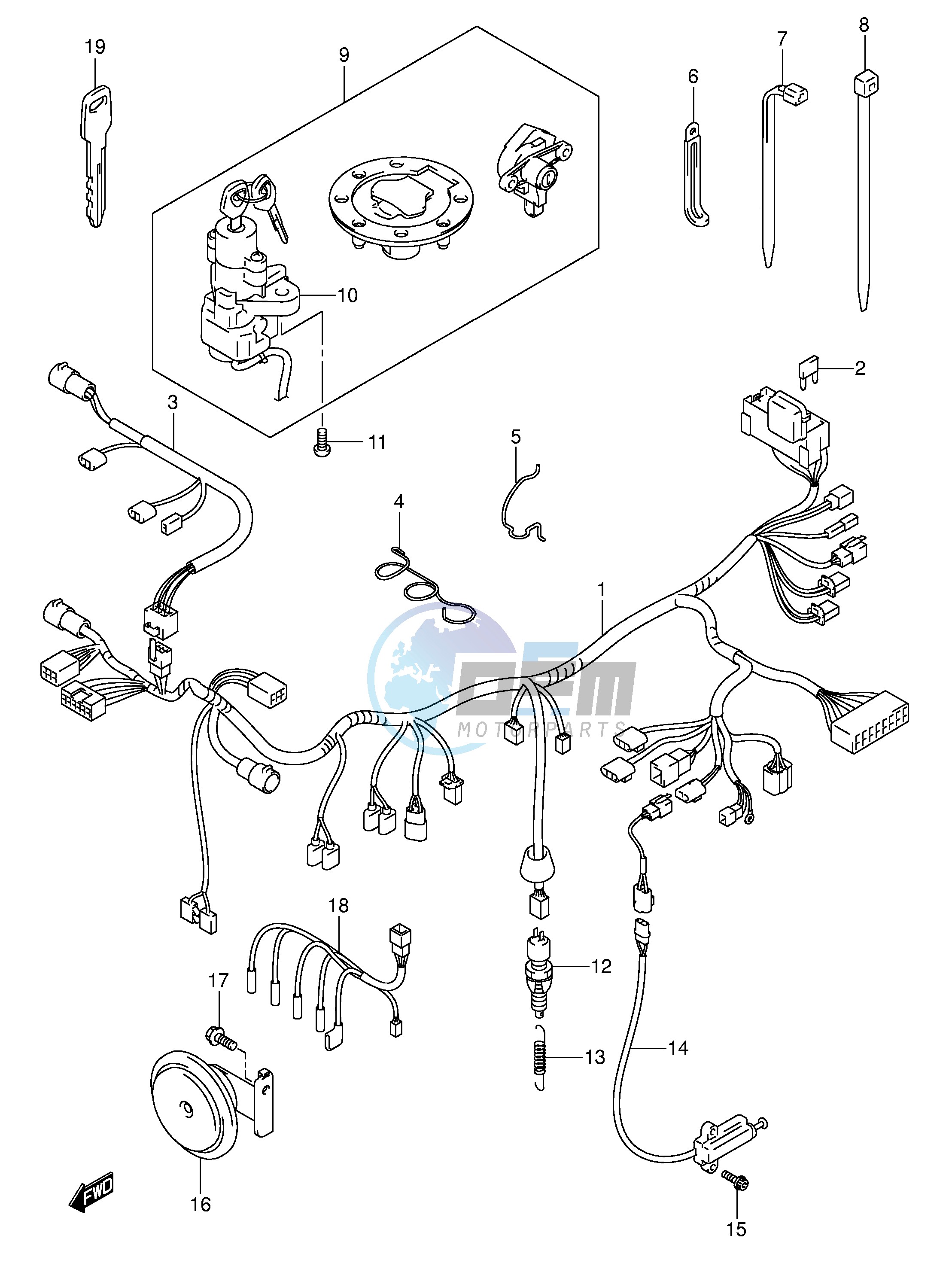 WIRING HARNESS (GSF600SK3 SK4 SUK3 SUK4)