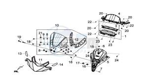 JOYMAX 125 drawing DASHBOARD - WINDSCREEN