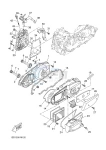 YPR400RA XMAX 400 ABS EVOLIS 400 ABS (1SD9) drawing CRANKCASE COVER 1