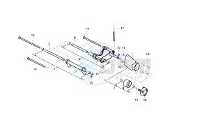 VARIANT SPORT - 125 CC VTHSG000 4T E3 drawing SWINGING ARM