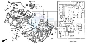 VFR800A9 France - (F / ABS CMF MME TWO) drawing CRANKCASE