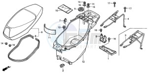 SFX50MM drawing SEAT/LUGGAGE BOX