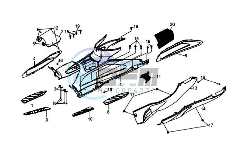 FOOTREST / FRAME COWLING