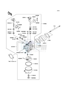 MULE 600 KAF400-B1 EU drawing Carburetor