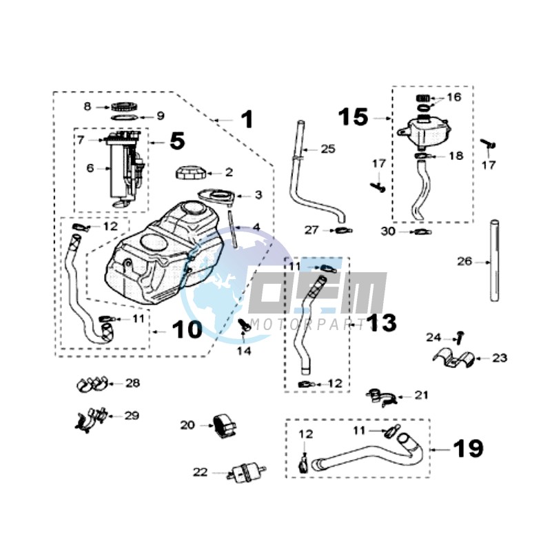 TANK AND FUEL PUMP