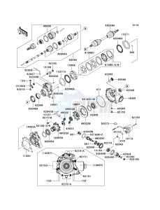 KVF 750 B (BRUTE FORCE 750 4X4I) (B6F-B7FA) A6F drawing DRIVE SHAFT-FRONT