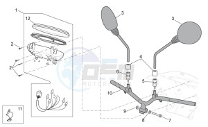 Scarabeo 100 4T e3 drawing Handlebar - Dashboard