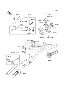 KX85 / KX85 II KX85B9F EU drawing Handlebar