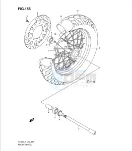 VL800 drawing FRONT WHEEL (VL800UEL1 E19)