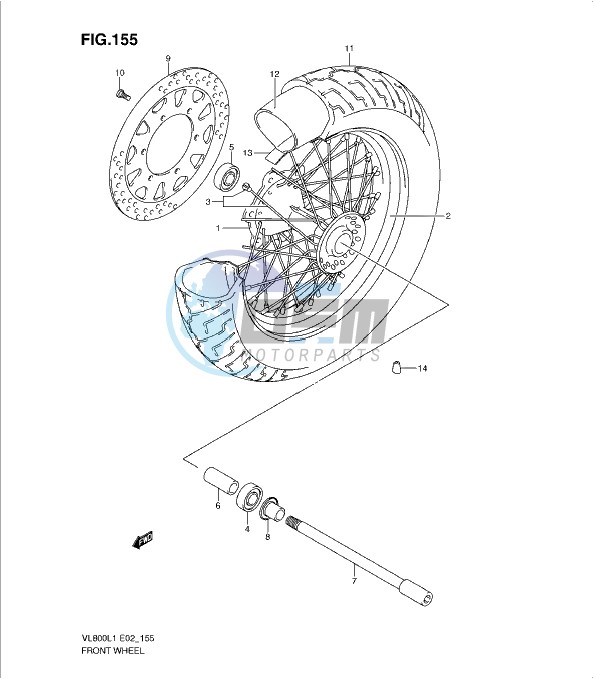 FRONT WHEEL (VL800UEL1 E19)