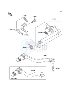 KX65 KX65ADF EU drawing Gear Change Mechanism