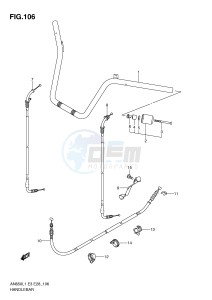 AN650 (E3-E28) Burgman drawing HANDLEBAR (AN650AL1 E28)