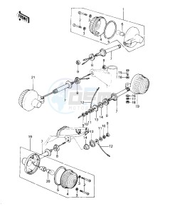 KZ 650 C [CUSTOM] (C1-C3) [CUSTOM] drawing TURN SIGNALS