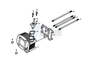 SYMPHONY ST 200i (L8) EU drawing CYLINDER / TOP GASKET / LOWER GASKET