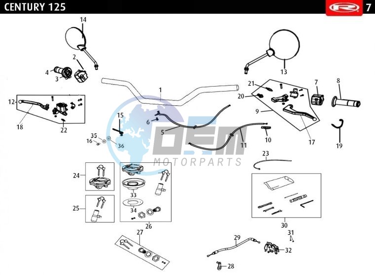 HANDLEBAR - LOCK KIT