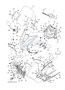 XP500A T-MAX 530 (59CT) drawing WINDSHIELD