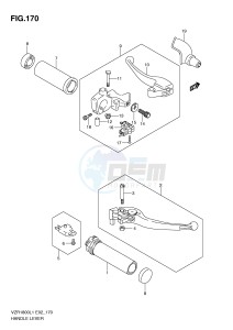 VZR1800 (E2) INTRUDER drawing HANDLE LEVER (VZR1800UFL1 E19)