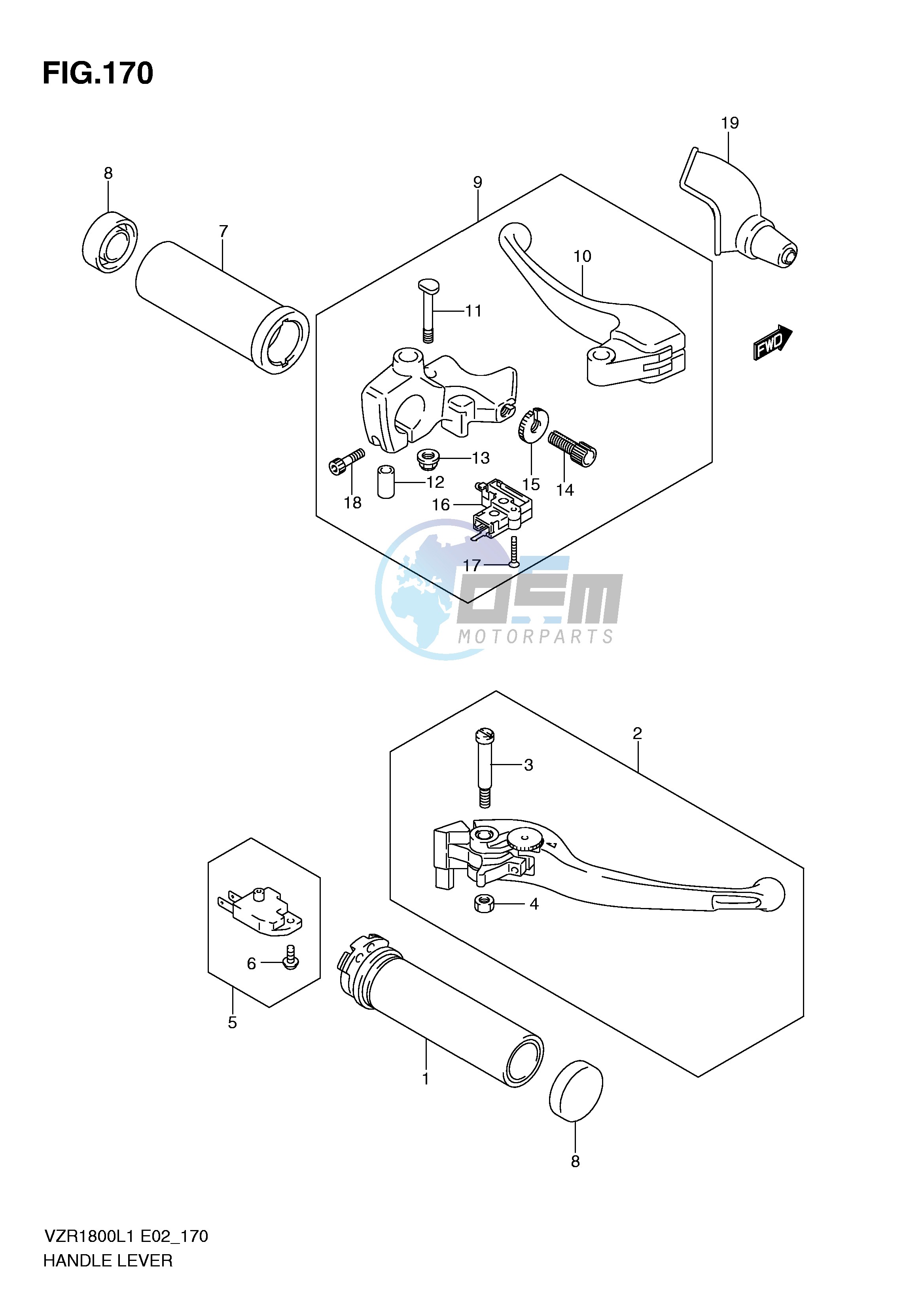 HANDLE LEVER (VZR1800UFL1 E19)