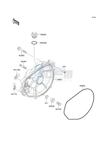 JT 750 C [750 STX] (C1) [750 STX] drawing ENGINE COVER-- S- -