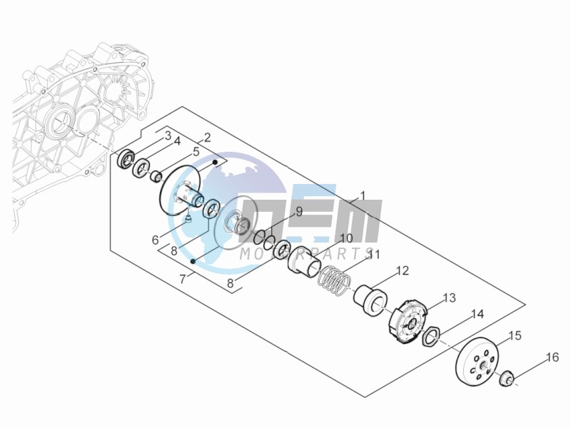 Driven pulley