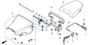 CBR900RR drawing SEAT (CBR900RR2,3)