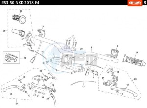 RS3-50-NAKED-E4-ORANGE drawing HANDLEBARS