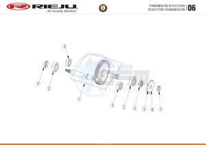 BYE-BIKE-RED 50 drawing REDUCING TRANSMISSION