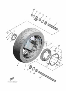 XP530D-A  (BC3E) drawing REAR WHEEL