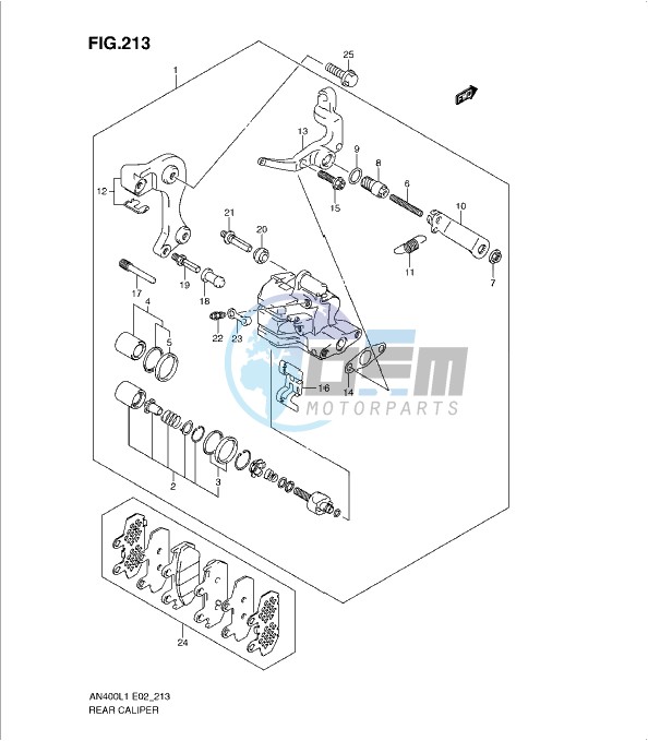 REAR CALIPER (AN400ZAL1 E2)