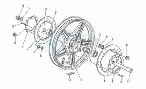 California III 1000 Carburatori Carenato Carburatori Carenato drawing Front wheel, alloy