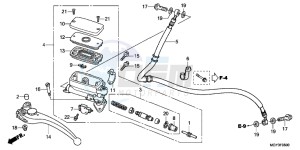 VFR800XC drawing CLUTCH MASTER CYLINDER