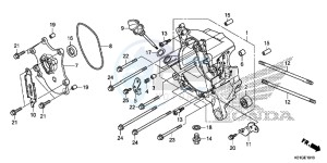 SH125G SH125S UK - (E) drawing RIGHT CRANKCASE