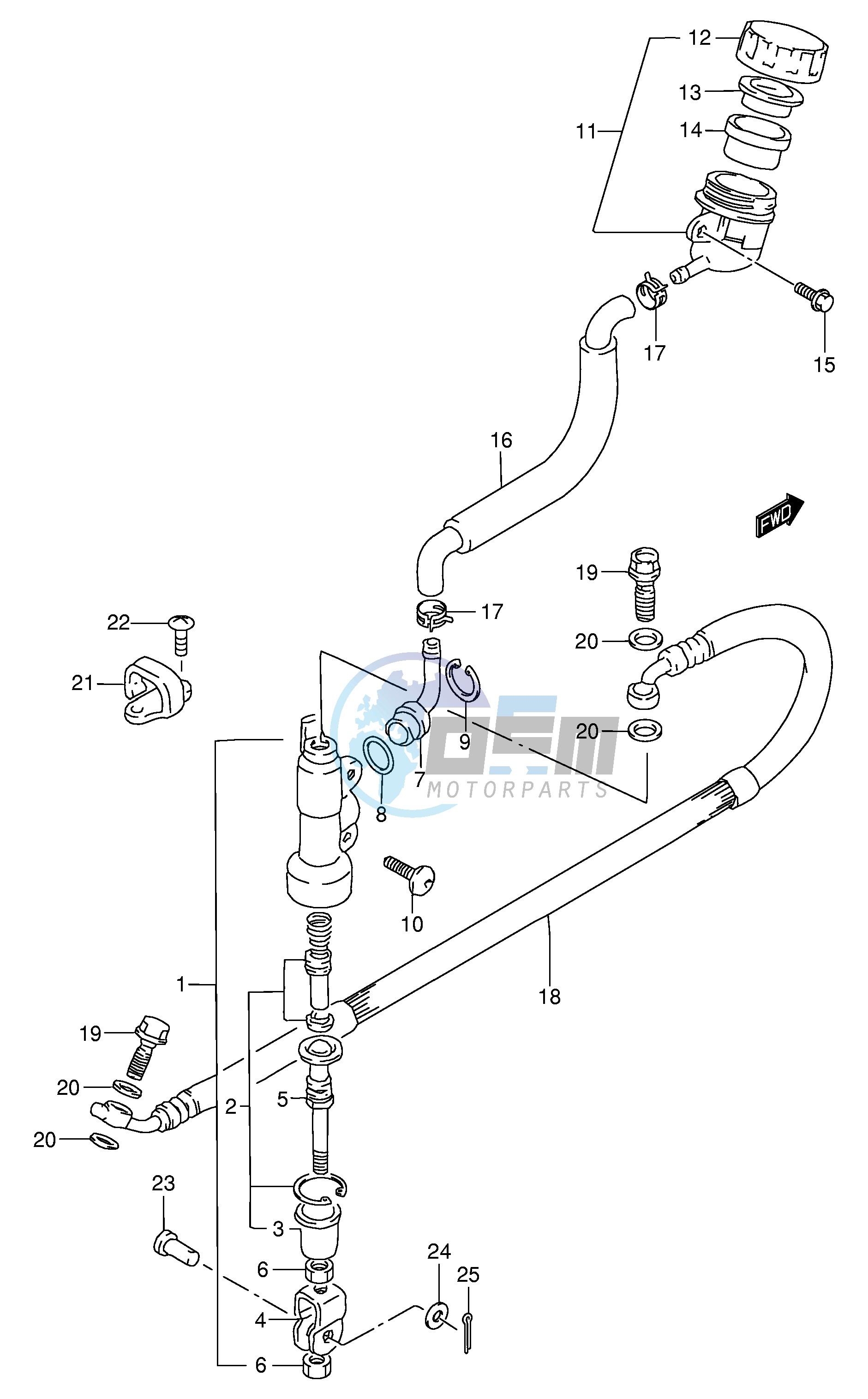 REAR MASTER CYLINDER (MODEL K2 K3 K4)