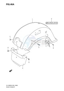 VL1500 (E2) drawing REAR FENDER (MODEL K9)