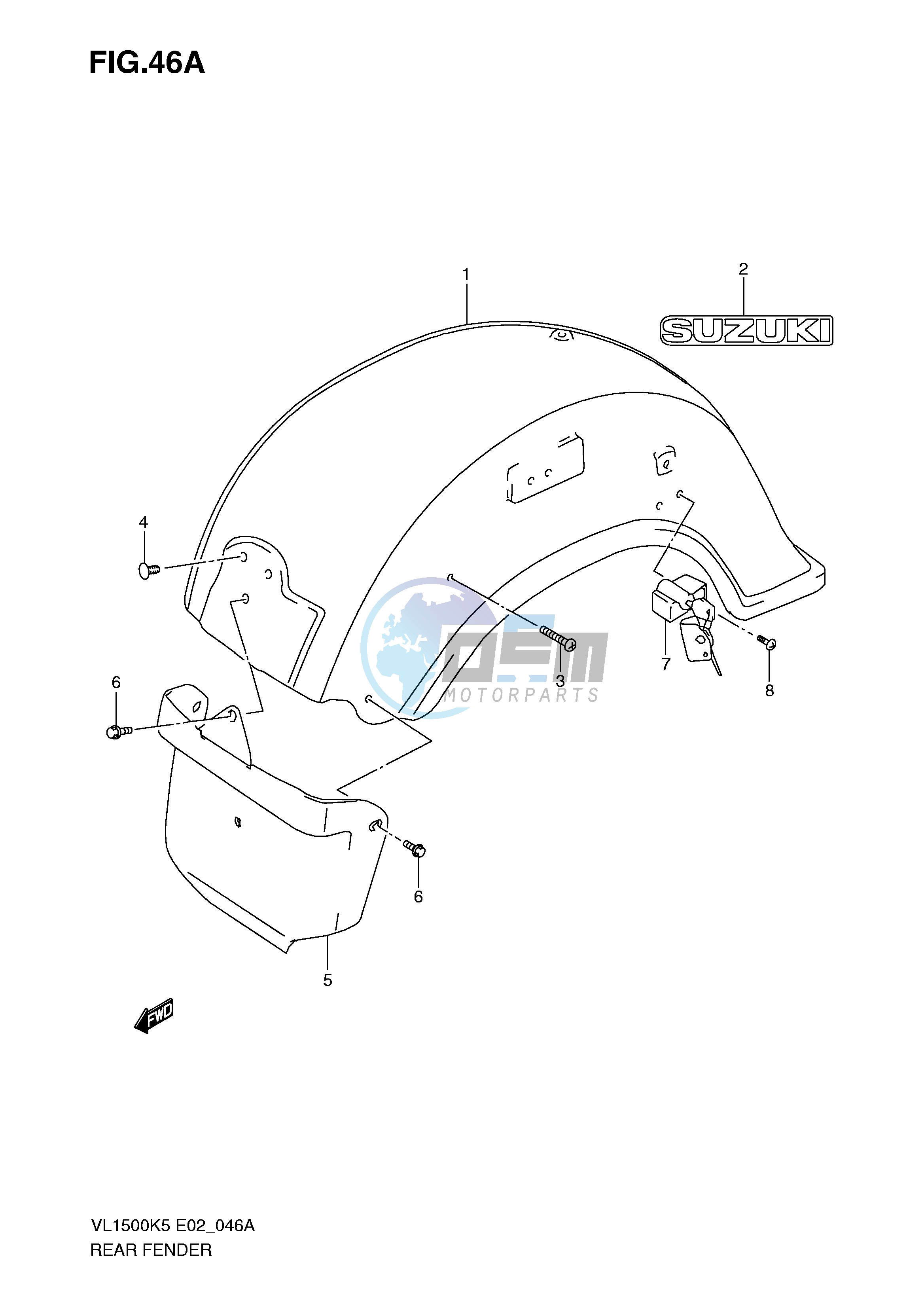 REAR FENDER (MODEL K9)