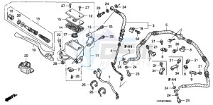 TRX400XD TRX400XD Australia - (U) drawing FR. BRAKE MASTER CYLINDER