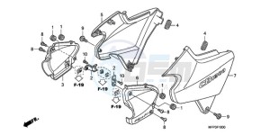 CB1300SA9 UK - (E / ABS BCT MKH MME TWO) drawing SIDE COVER