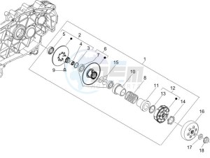 Liberty 125 4t e3 (UK) UK drawing Driven pulley