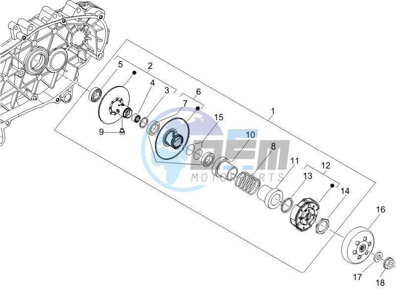 Driven pulley