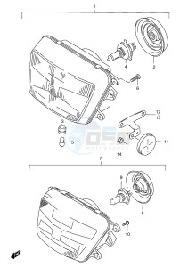 GSF1200 (E2) Bandit drawing HEADLAMP (GSF1200ST SV SW SX SY SAV SAW SAX SAY)